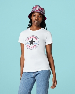 Camisetas Converse Chuck Taylor Patch Nova Para Mujer - Blancas | Spain-2470